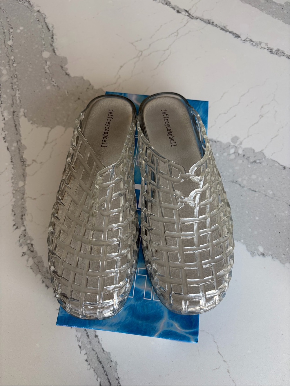 Jeffrey Campbell Clear Jelly Mules